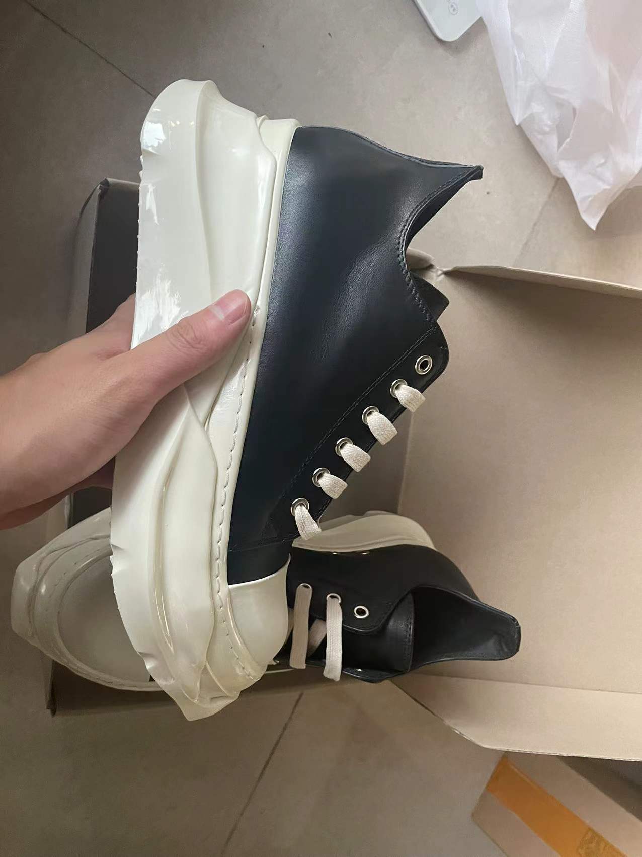 Rick Hip Hop Brand Fashion Thick Bottom Men's Sneakers Owens Men's Casual Shoes Women's Sports Shoes Women's Sneakers Y2k