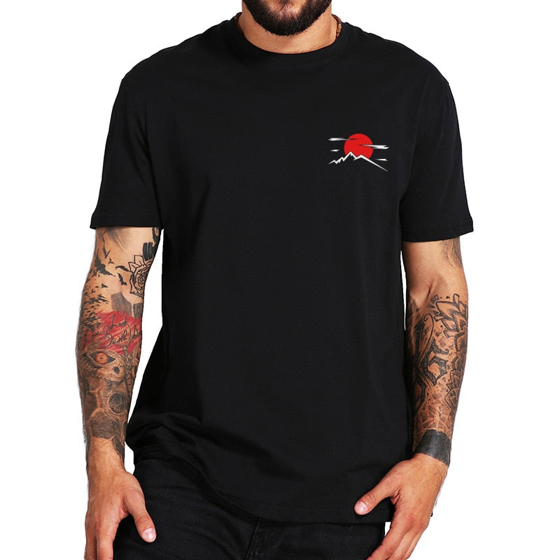 Japanese Style Car T Shirts Back Print Street Wear Original Design EU Size 100% Cotton Tops Tee Homme
