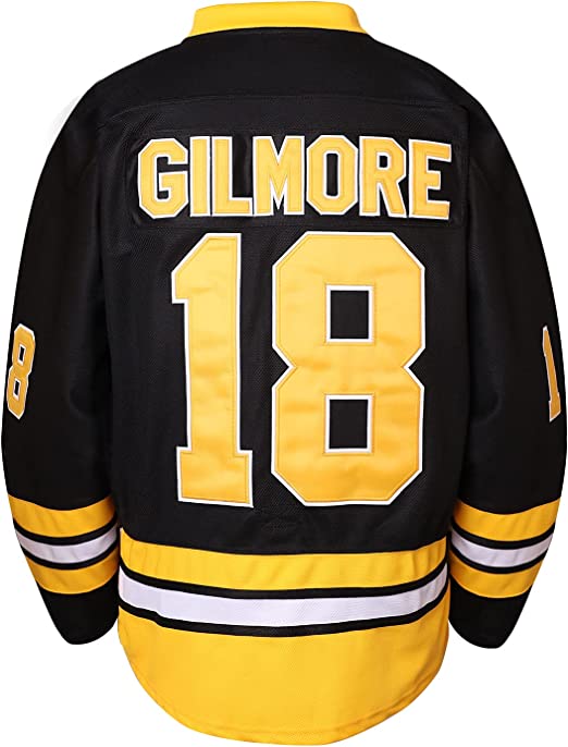 Ice Hockey Jersey Happy Gilmore 18 Boston Adam Sandler 1996 Movie Sport Sweater Stitched Letters Numbers Black Sport cloth