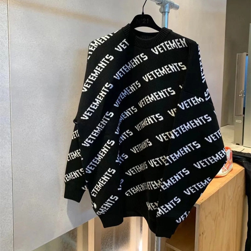 2023 Fall Winter Men Women Couple High Quality Knitting McQueen Sweater