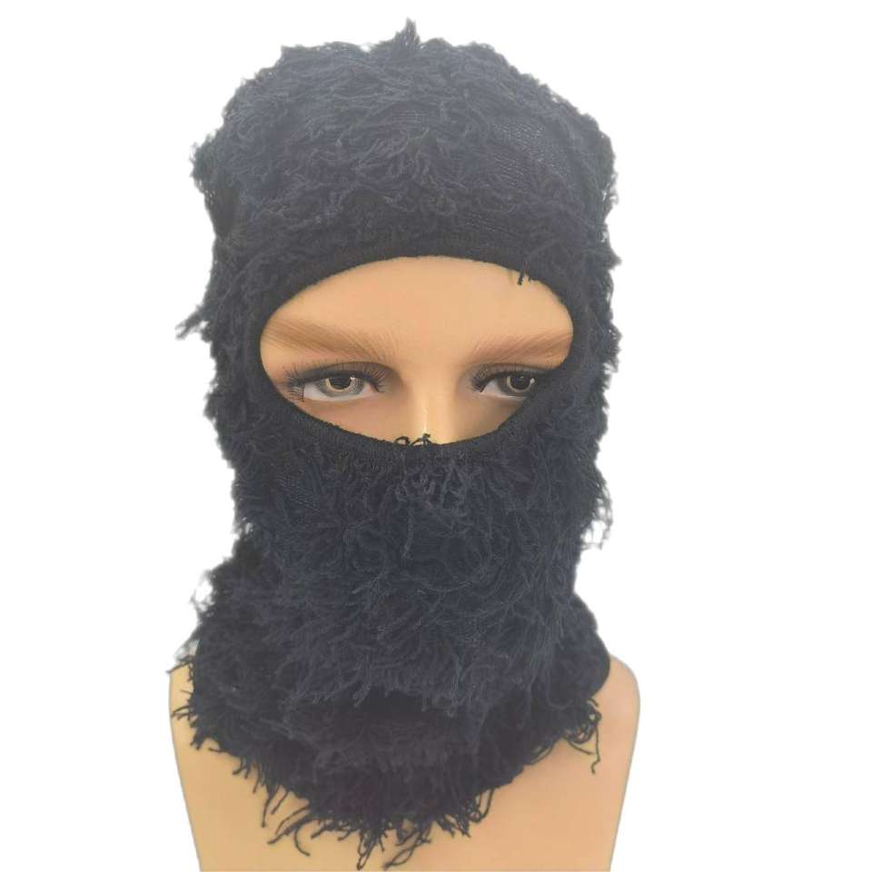 Designer Ski Mask Storm Knitted Distressed Camo Balaclava Ski Mask Custom Grassy Balaclava
