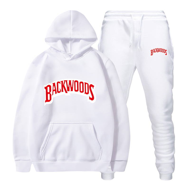 Men Set Fleece Hoodie Pant Thick Warm Tracksuit Sportswear Fashion Brand Backwoods Hooded Track Suits Male Sweatsuit Tracksuit