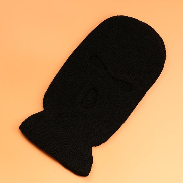 NOT NICE Embroidery Three-hole Balaclava Knit Hat Army Tactical CS Winter Ski Riding Mask Beanie Prom Party Mask Warm Mask