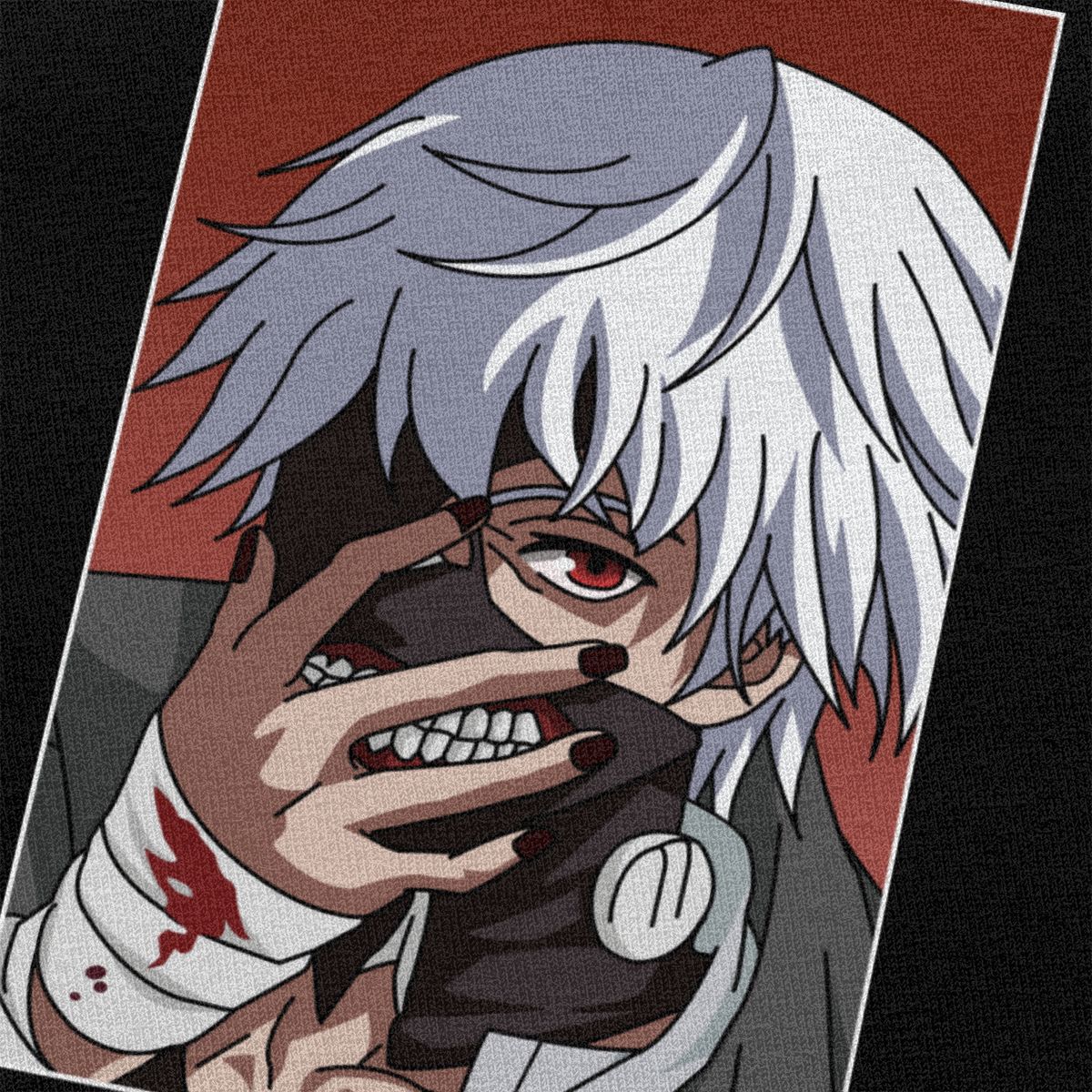 Tokyo Ghoul Ken Kaneki T Shirt for Men Pre-shrunk Cotton Graphic T-shirt O-neck Short Sleeve Japanese Anime Manga Tee Clothing