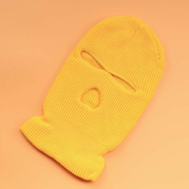 NOT NICE Embroidery Three-hole Balaclava Knit Hat Army Tactical CS Winter Ski Riding Mask Beanie Prom Party Mask Warm Mask