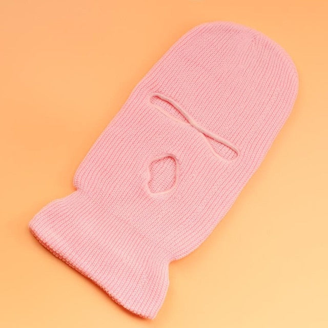 NOT NICE Embroidery Three-hole Balaclava Knit Hat Army Tactical CS Winter Ski Riding Mask Beanie Prom Party Mask Warm Mask