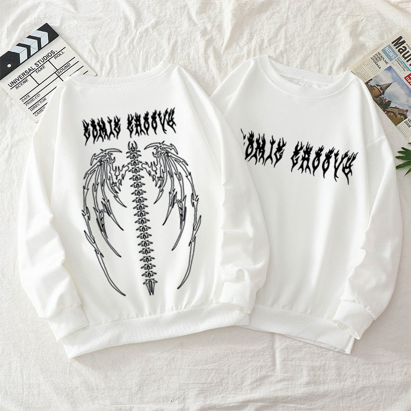 2021 Harajuku Weirdo Graffiti Letter Printed Hoodies Men Lucky Me I See Ghosts Mens Hooded Sweatshirt Fleece Pullover Streetwear