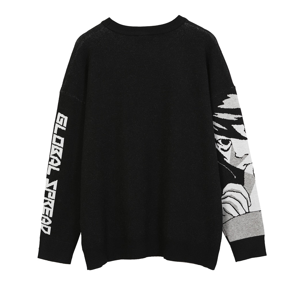 Anime Kawaii Winter Men Gothic Clothes Goth Man Sweater Men's Cartoon Women Tops Japanese Sweatshirt Male Streetwear Harajuku