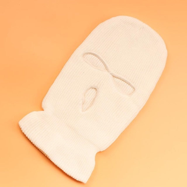 NOT NICE Embroidery Three-hole Balaclava Knit Hat Army Tactical CS Winter Ski Riding Mask Beanie Prom Party Mask Warm Mask