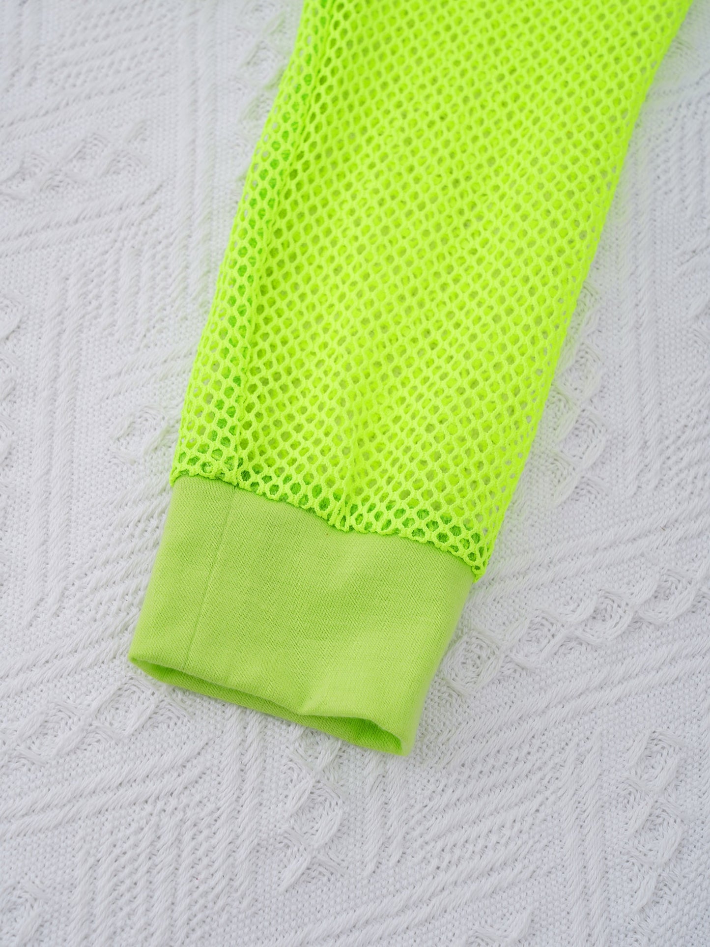Hip Hop Girls Clothing Jazz Costumes Kids Hooded Net Cover Up Tops With Crop Vest And Pants Sports Set Modern Dance Street Wear