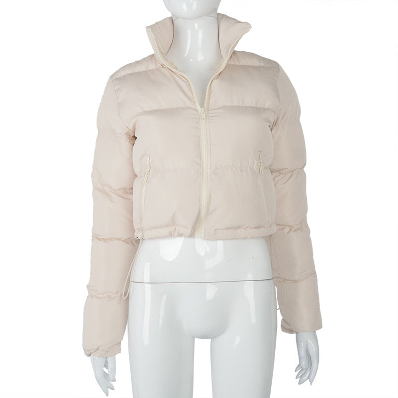 Sisterlinda Popular Neon Loose Jacket Womens Coats Autumn Winter Thick Warm Tops Street Casual Wear Ladies Padded Short Jackets