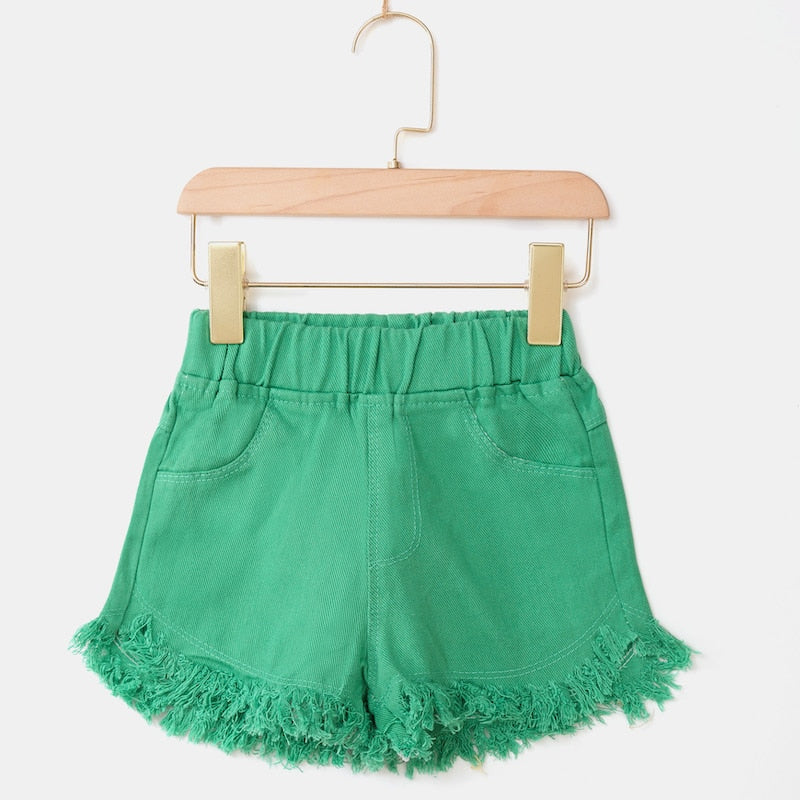 IENENS Kids Baby Girls Summer Denim Clothing Shorts Pants Jeans Clothes Children Girl Casual Short Trousers Infant Bottoms