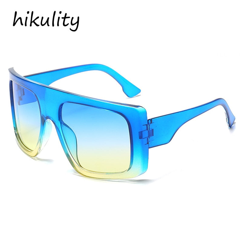 wholesale oversize one piece square women sunglasses 2020 new fashion vintage big shield sun glasses men hip hop gradient shades