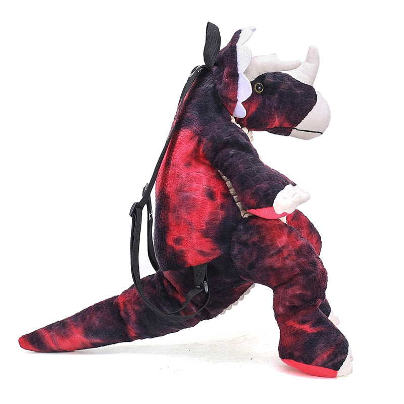 Creative 3D Dinosaur Backpack Cute Animal Cartoon Plush Backpack Dinosaurs Bag for Children Kids Gifts