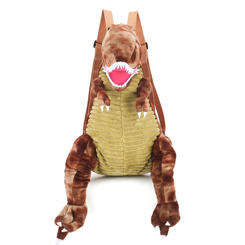 Creative 3D Dinosaur Backpack Cute Animal Cartoon Plush Backpack Dinosaurs Bag for Children Kids Gifts
