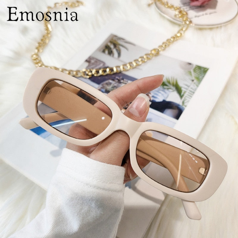 Emosnia Stylish Y2k Sunglasses Women Man Fashion Small Rectangle Candy Shades  Men Pink Green Sun Glasses Occhiali Da Sole Donna