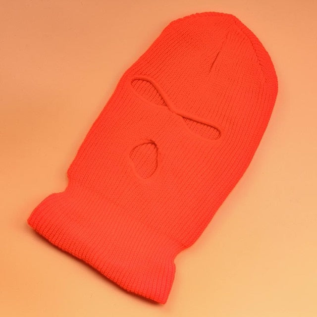 NOT NICE Embroidery Three-hole Balaclava Knit Hat Army Tactical CS Winter Ski Riding Mask Beanie Prom Party Mask Warm Mask