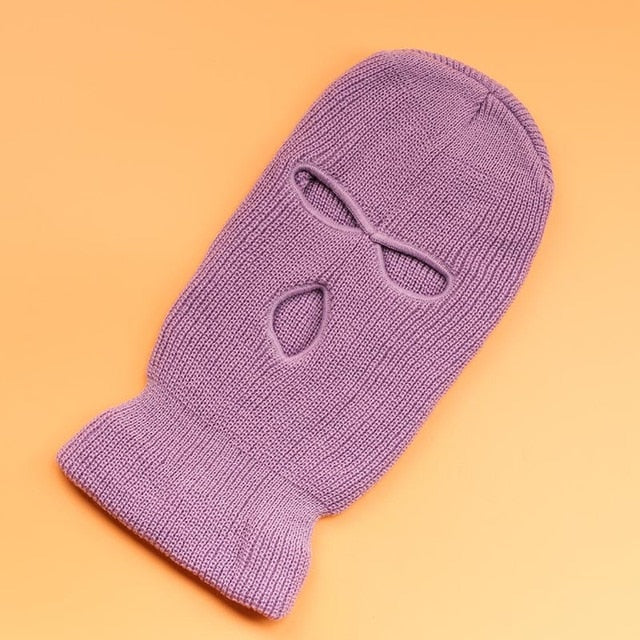 NOT NICE Embroidery Three-hole Balaclava Knit Hat Army Tactical CS Winter Ski Riding Mask Beanie Prom Party Mask Warm Mask