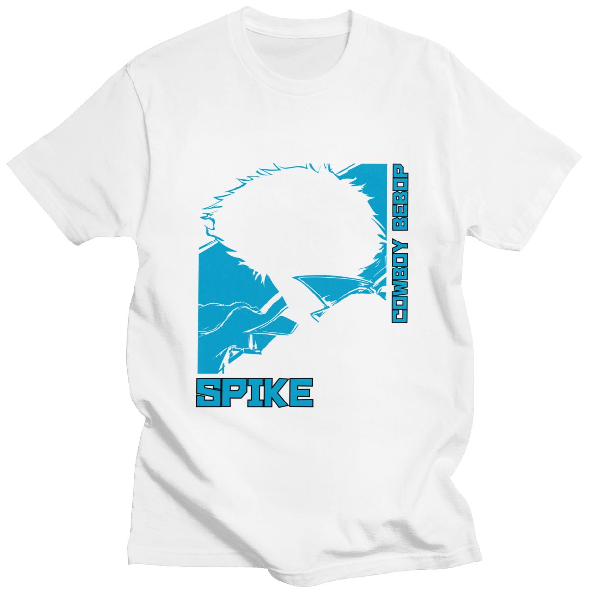 Classic 90s Anime Cowboy Bebop T-shirt Men  Short Sleeve Spike Spiegel Graphic T Shirt Pure Cotton Manga Tee Tops Clothing Gift