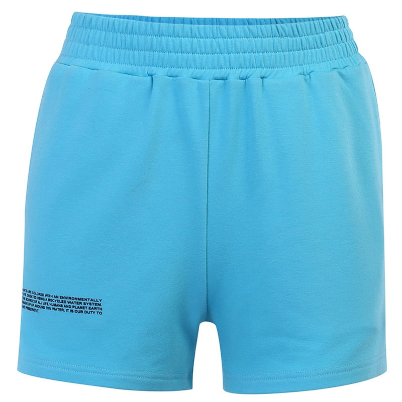 InstaHot Soft Knit Elastic Jersey Casual Bermuda Shorts Women's Athletic Shorts High Waisted Running Pocket Sporty Shorts