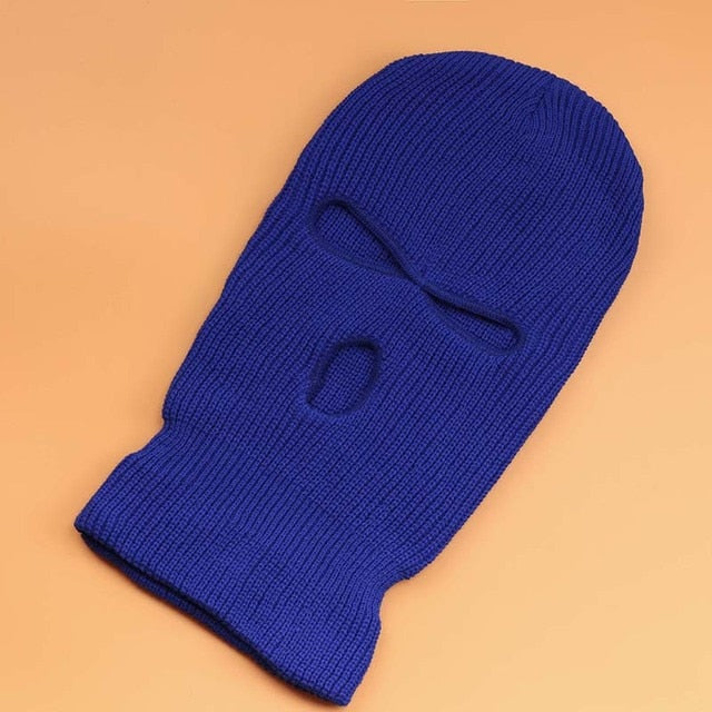 NOT NICE Embroidery Three-hole Balaclava Knit Hat Army Tactical CS Winter Ski Riding Mask Beanie Prom Party Mask Warm Mask