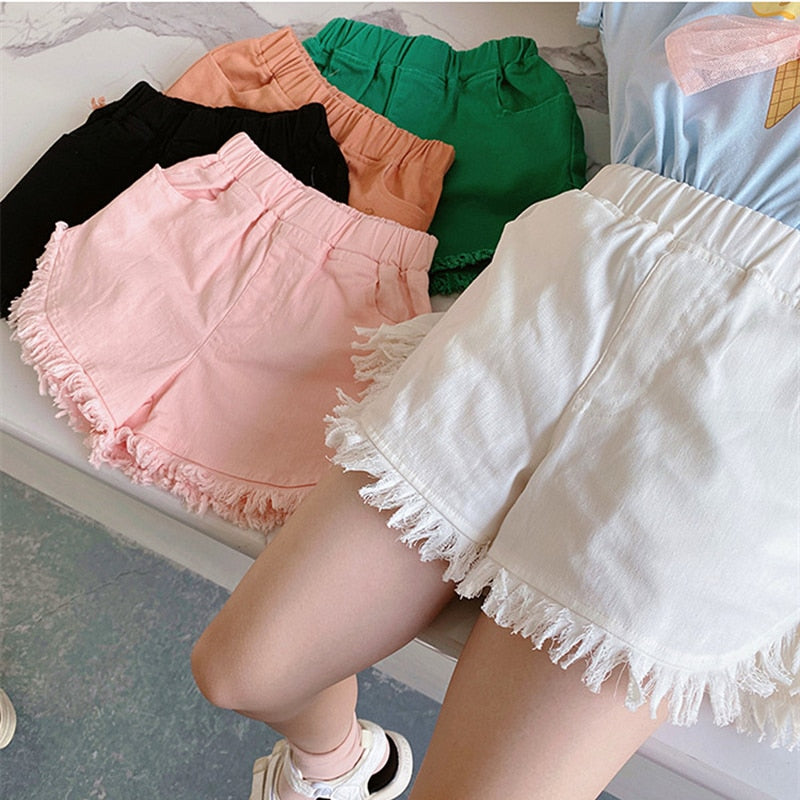 IENENS Kids Baby Girls Summer Denim Clothing Shorts Pants Jeans Clothes Children Girl Casual Short Trousers Infant Bottoms