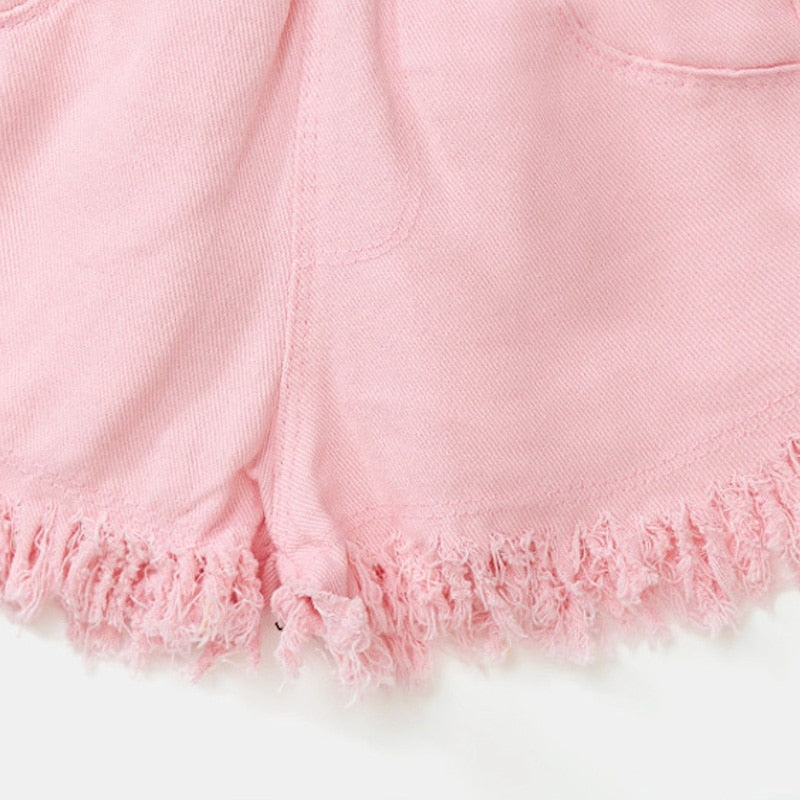 IENENS Kids Baby Girls Summer Denim Clothing Shorts Pants Jeans Clothes Children Girl Casual Short Trousers Infant Bottoms
