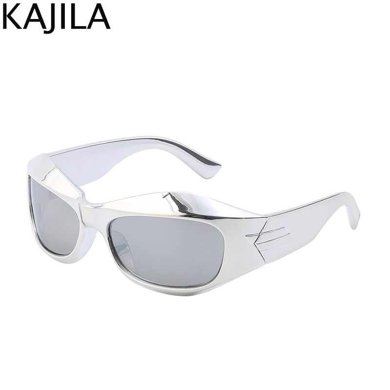 Cyberpunk Y2K Sunglasses Women Men Sports Square Sun Glasses Ladies 2022 Luxury Brand Punk Gold Sliver Eyewear Shades UV400