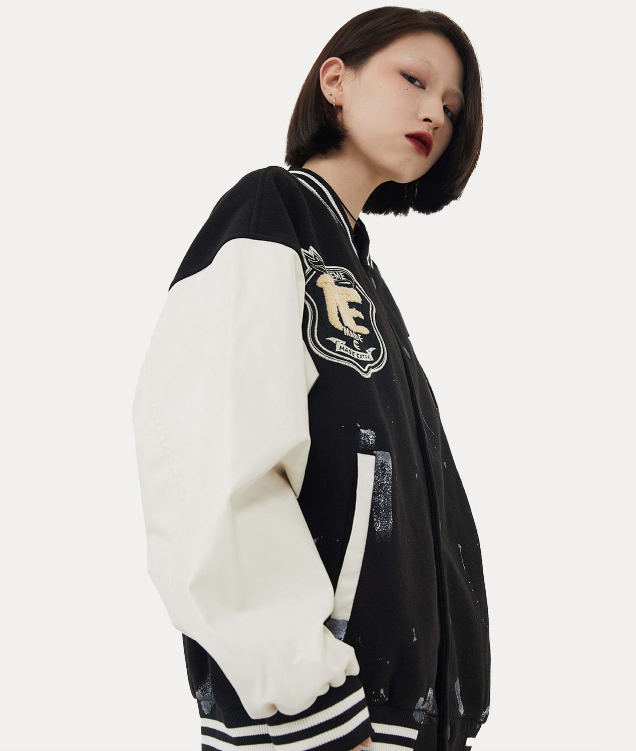 Vintage Baseball Jacket Men Letter Embroidery Streetwear Towel Varsity Jackets Couple Quality Fleece Bomber College Coat Unisex