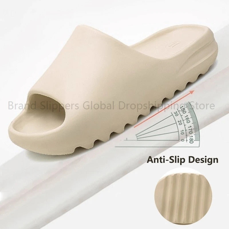 Slippers Original Women Men Brand Sandals Mujer Beach Casual Shoe EVA Slidee Men Yeezy Slides Summer Unisex Clogs Home Size36-45