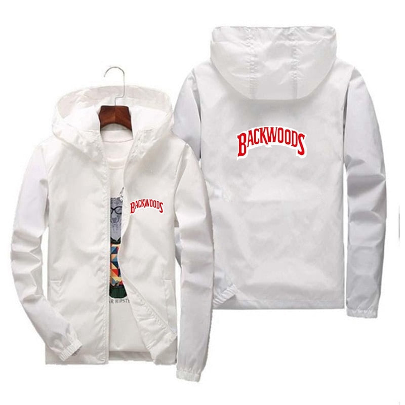 2022 BACKWOODS Printed Spring/summer Men's Wear Hoodie Zippered Thin coat Men's wear windproof casual street blazer 7XL