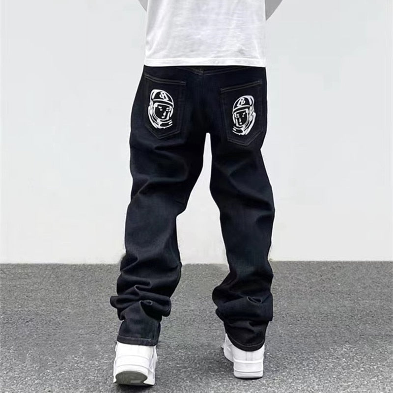2022 Ropa Dog Print Streetwear Men Hip Hop Baggy Jeans Pants Y2K Clothes Straight Loose Goth Denim Trousers Pantalones Vaqueros