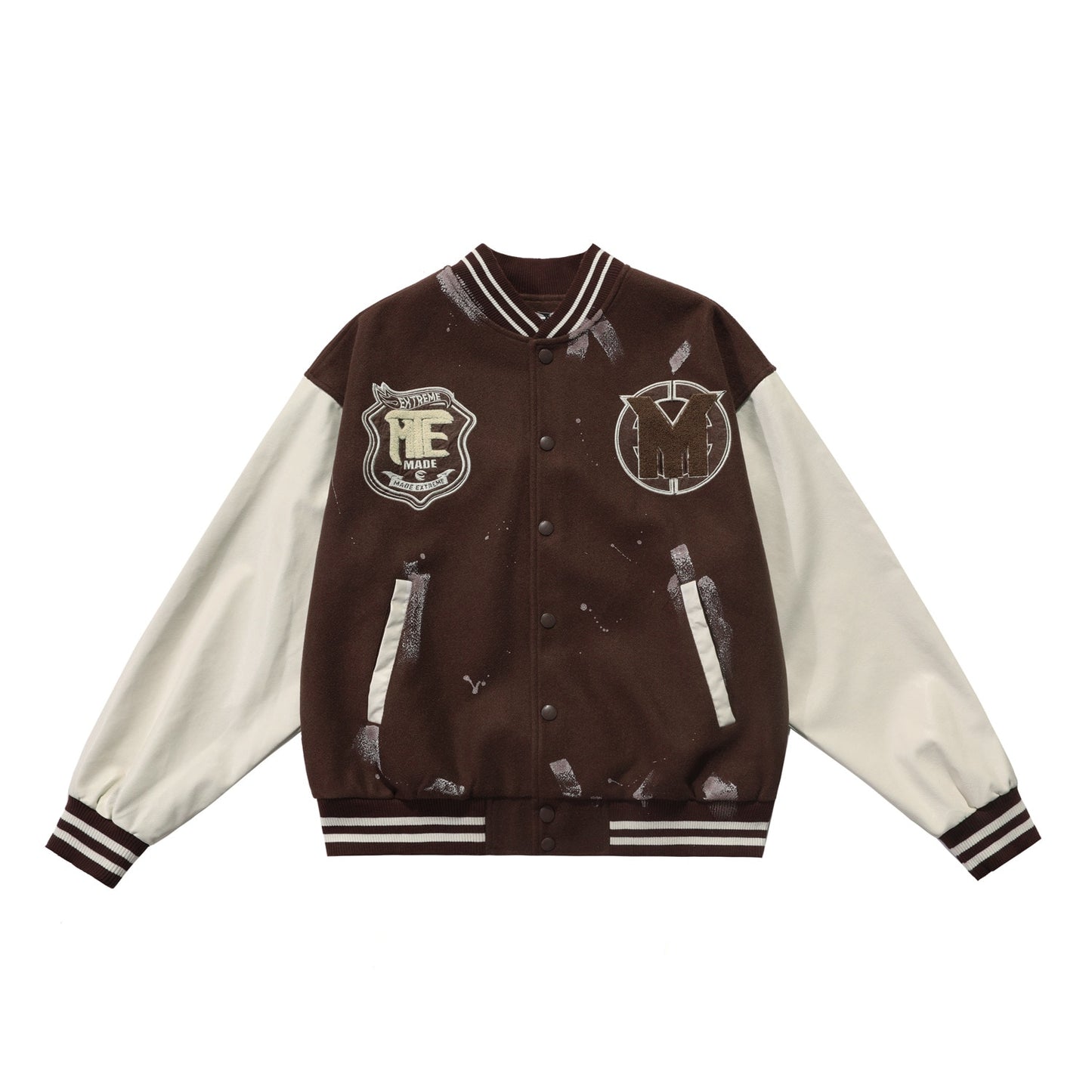 Vintage Baseball Jacket Men Letter Embroidery Streetwear Towel Varsity Jackets Couple Quality Fleece Bomber College Coat Unisex