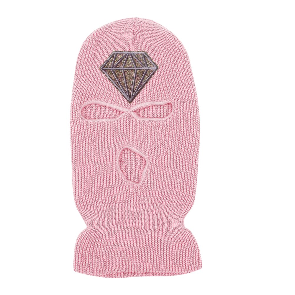 Diamond Glitter Printed 3 Hole Full Face Cap Embroidery Letter Ski Beanies Design Keep Warm Headgear Mask Tactical Balaclava Hat