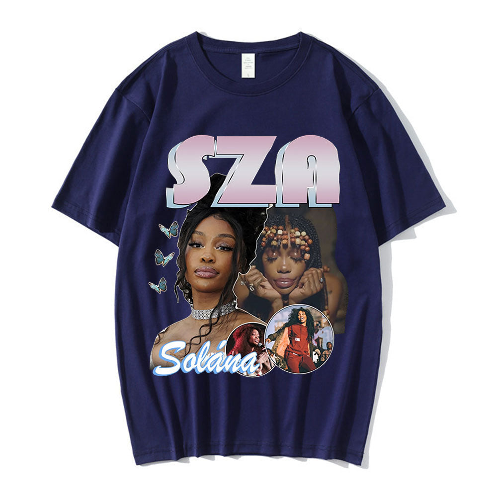 90s Rapper SZA Good Days Graphic Print T-shirt Vintage Punk T-shirts Oversize Men Hip Hop Harajuku Tee Shirt Streetwear Couples