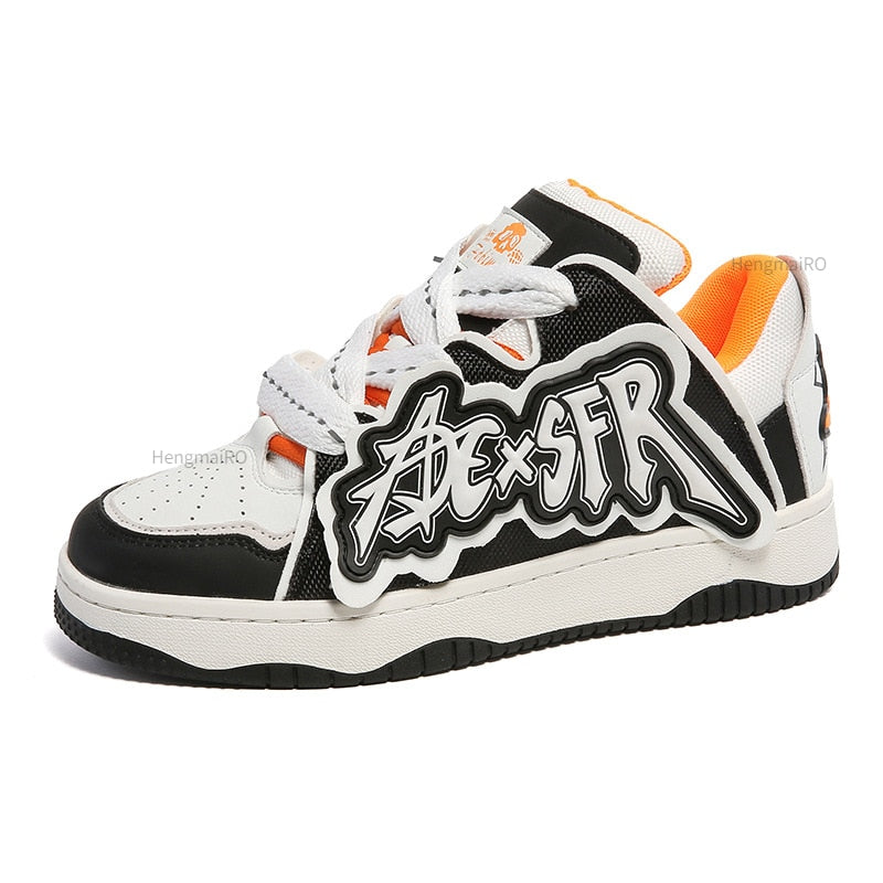 Women Shoes Men Retro Fashion Y2K Street Skateboard Shoes Punk Comfortable Sneakers Couple Students Outdoor Sports Casual Shoes