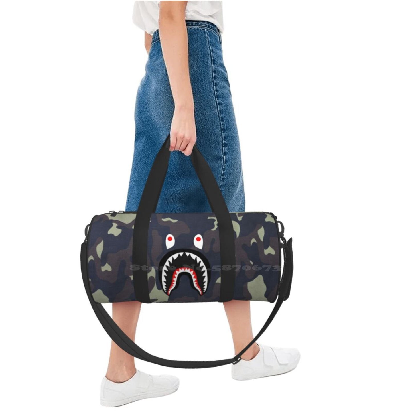 Bape Large-Capacity Shoulder Bag For Shopping Storage Outdoor Hypebeast Streetwear Sneakerhead Sneakers Fashion Highsnobiety