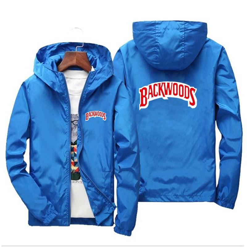 2022 BACKWOODS Printed Spring/summer Men's Wear Hoodie Zippered Thin coat Men's wear windproof casual street blazer 7XL