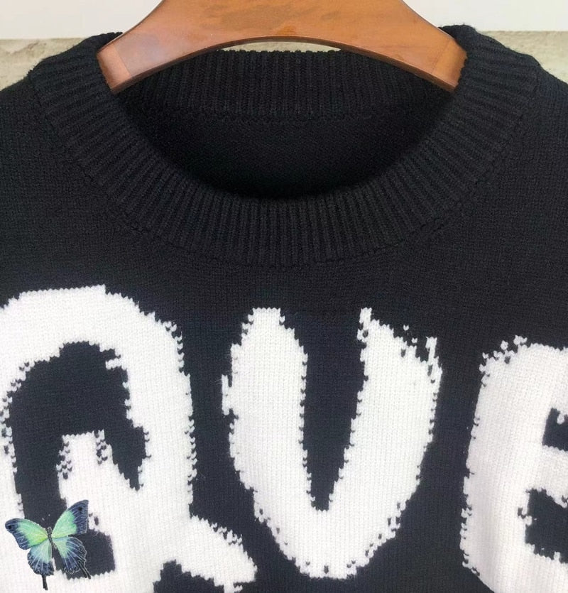 2023 Fall Winter Men Women Couple High Quality Knitting McQueen Sweater