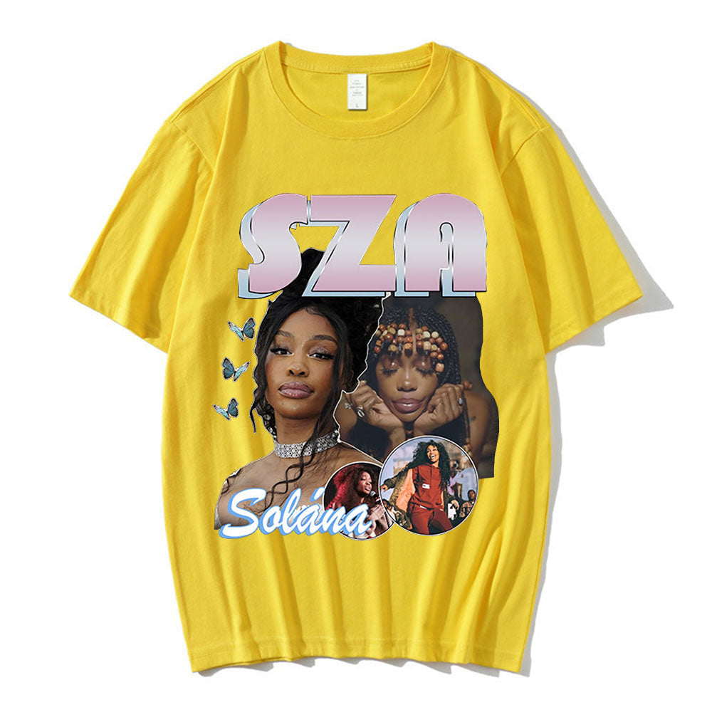 90s Rapper SZA Good Days Graphic Print T-shirt Vintage Punk T-shirts Oversize Men Hip Hop Harajuku Tee Shirt Streetwear Couples