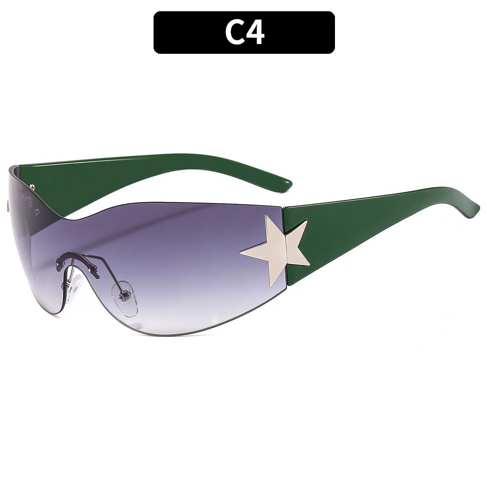 Punk One Piece Sunglasses Goggle New Y2k Luxury Brand Sun Glasses Shades Eyewear UV400 Five Star Glasses Sports Sun Glasses