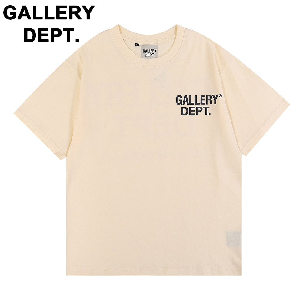 GALLERY DEPT 2023 Summer Men's New T-shirts Alphabet Printed Tshirt Loose Cotton Short Sleeves For Men And Women