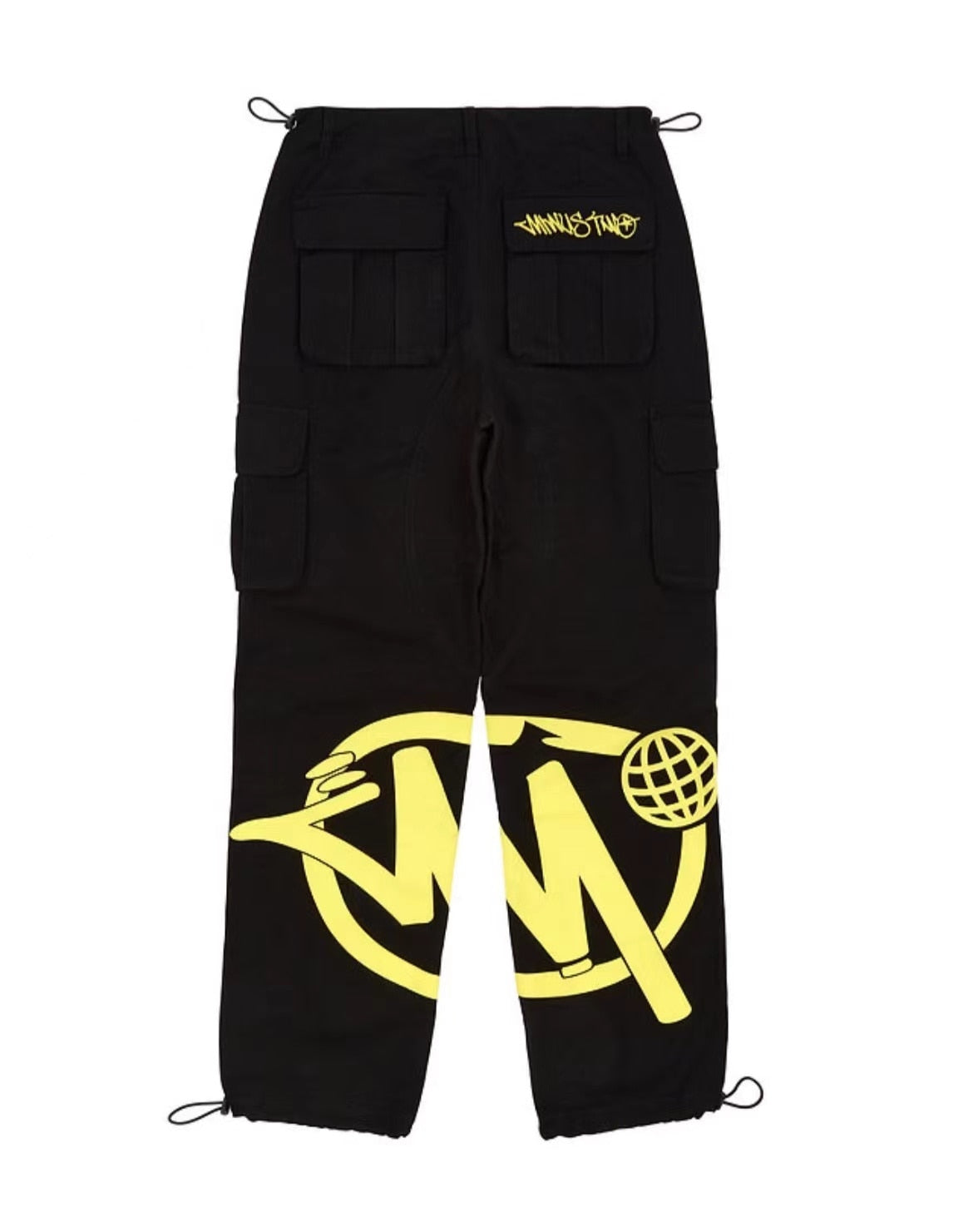 Y2K Cargo Pant Overalls Minus Two Black Pants 2023 New Harajuku Fashion Casual Loose Men Rock Straight Wide Leg Pants Streetwear