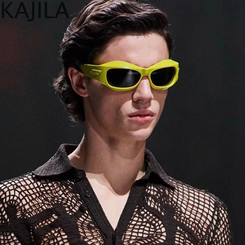 Cyberpunk Y2K Sunglasses Women Men Sports Square Sun Glasses Ladies 2022 Luxury Brand Punk Gold Sliver Eyewear Shades UV400