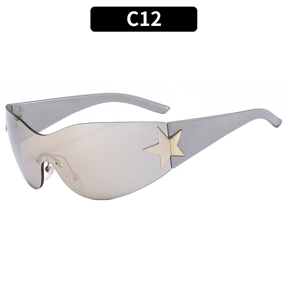 Punk One Piece Sunglasses Goggle New Y2k Luxury Brand Sun Glasses Shades Eyewear UV400 Five Star Glasses Sports Sun Glasses