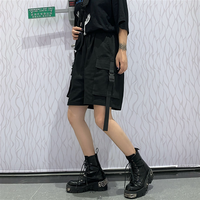 Shorts Women Summer Knee-length Wide-leg Boyfriend Safari Style Ulzzang BF Street Wear Chic All-match Casual Unisex Fashion New