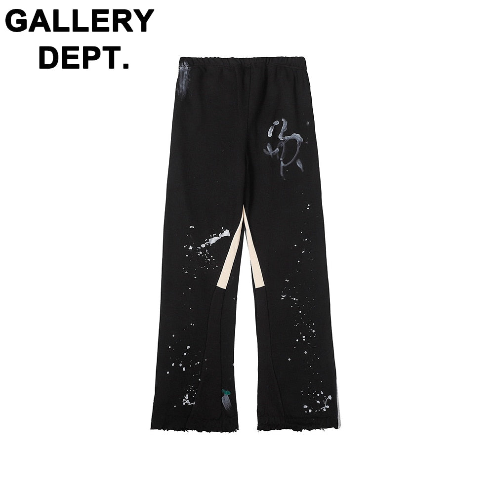 2023 New Fashion Spring and Autumn Dept Painted Flare Sweat Pant High Quality Men Women Street Grey Black Blue Trousers