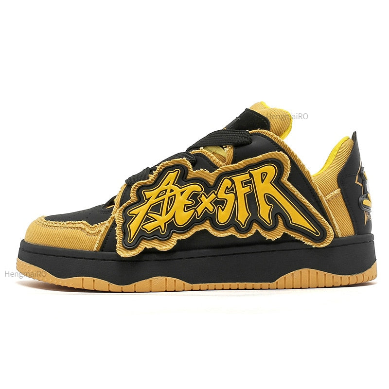 Women Shoes Men Retro Fashion Y2K Street Skateboard Shoes Punk Comfortable Sneakers Couple Students Outdoor Sports Casual Shoes