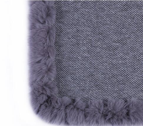 10 Colors Velvet Warm Pullover Cloak Winter Hole Faux Rabbit Fur  Street Wear Women Capes Solid Poncho Knitted O Neck Loose Coat
