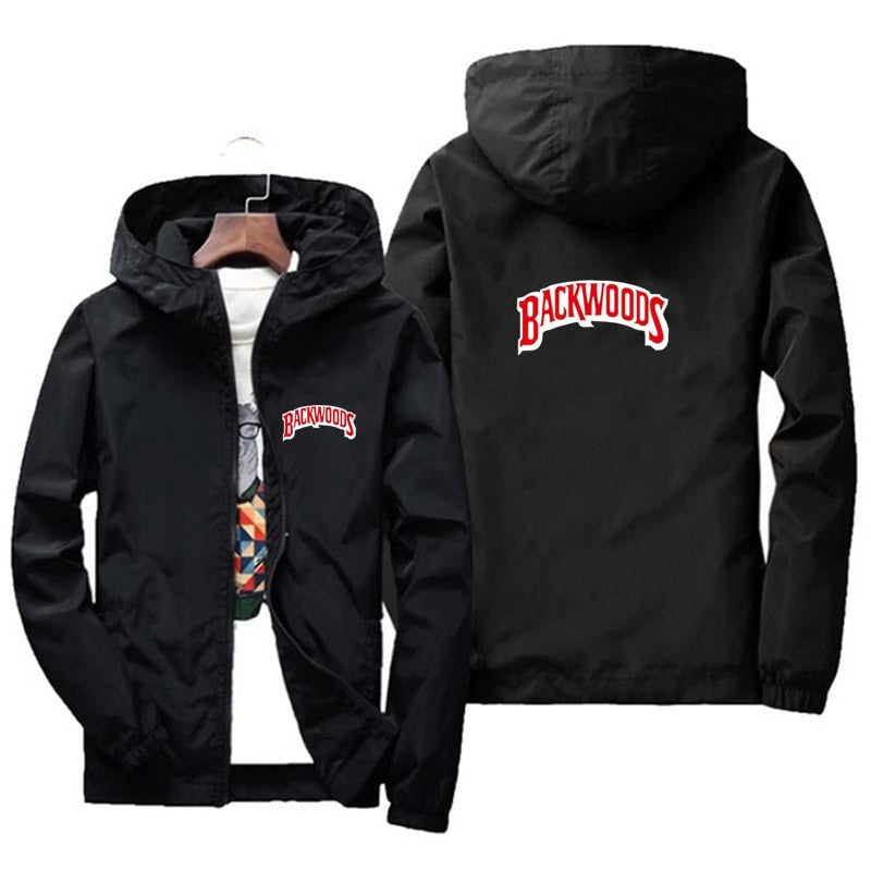 2022 BACKWOODS Printed Spring/summer Men's Wear Hoodie Zippered Thin coat Men's wear windproof casual street blazer 7XL